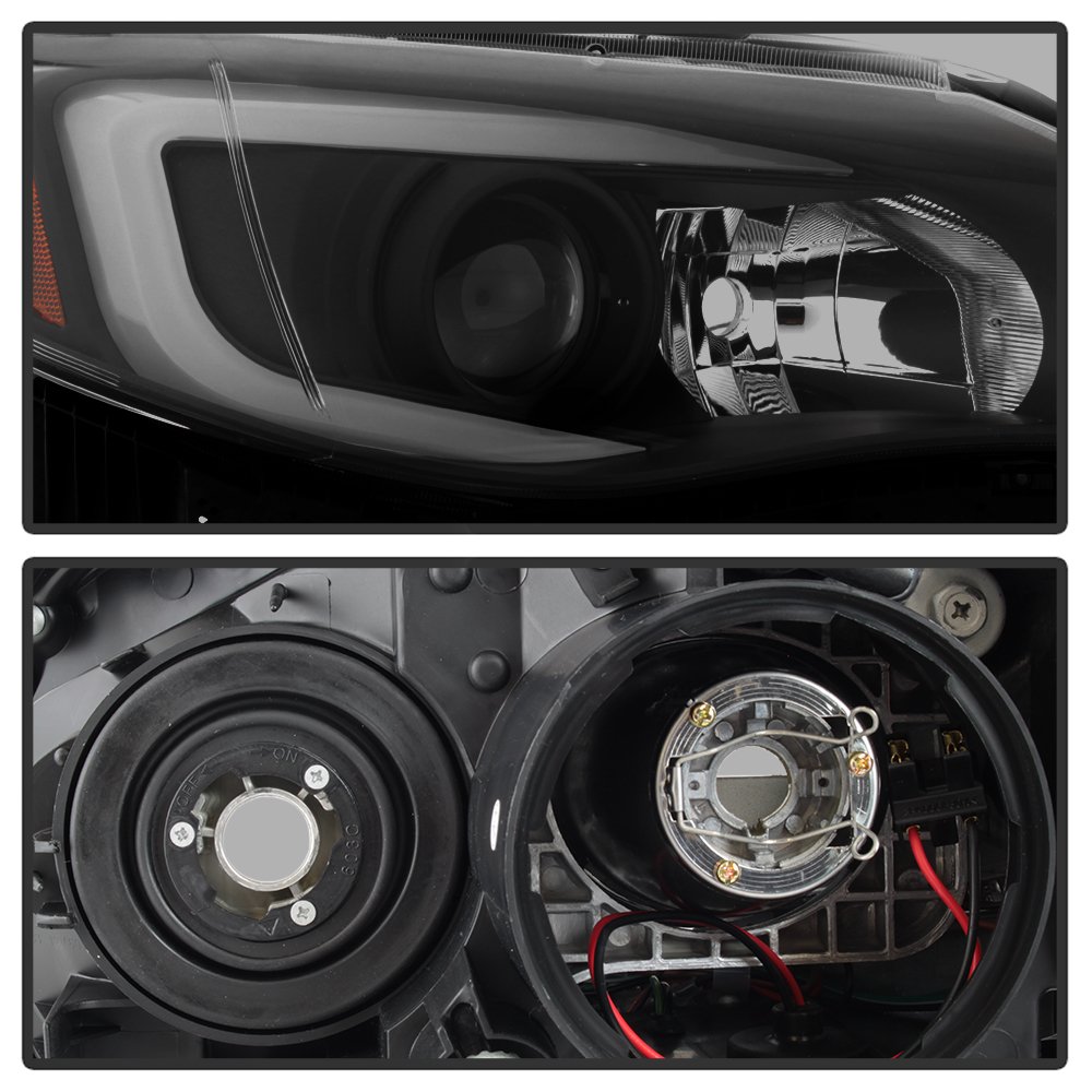 ACANII - For [Halogen Model] Black Smoked 2008-2014 Subaru Impreza WRX Switchback LED DRL Projector Headlights Headlamps product thumbnail 4
