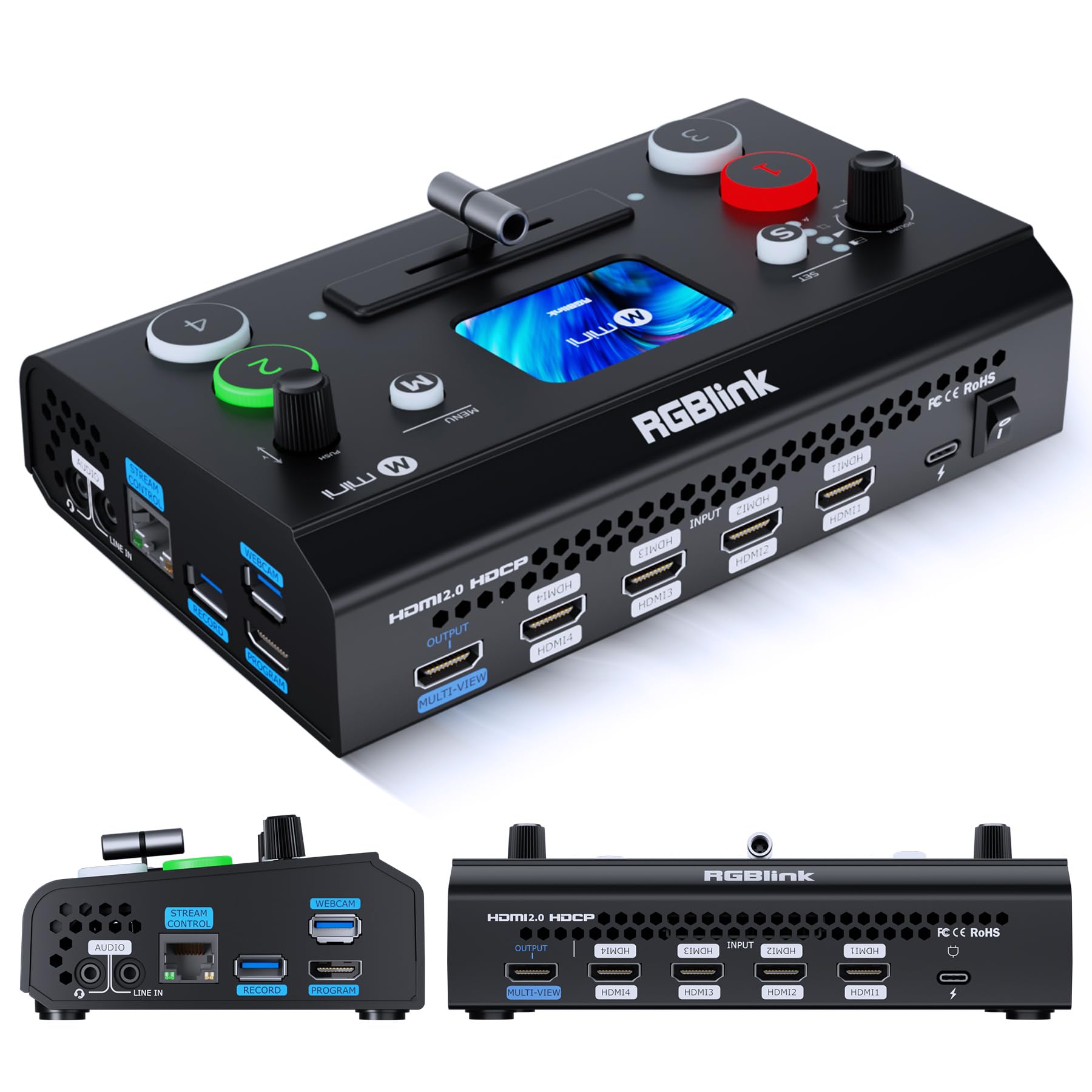 RGBlink mini Streaming HDMI スイッチャー Amazon.com: RGBlink Mini Multi Camera Video Switcher 2 Inch