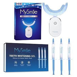 MySmile Teeth Whitening Light 3 Non-Sensitive Teeth Whitening Gel Refill Pack 10 Minute Treatment Teeth Whitening Products 28x