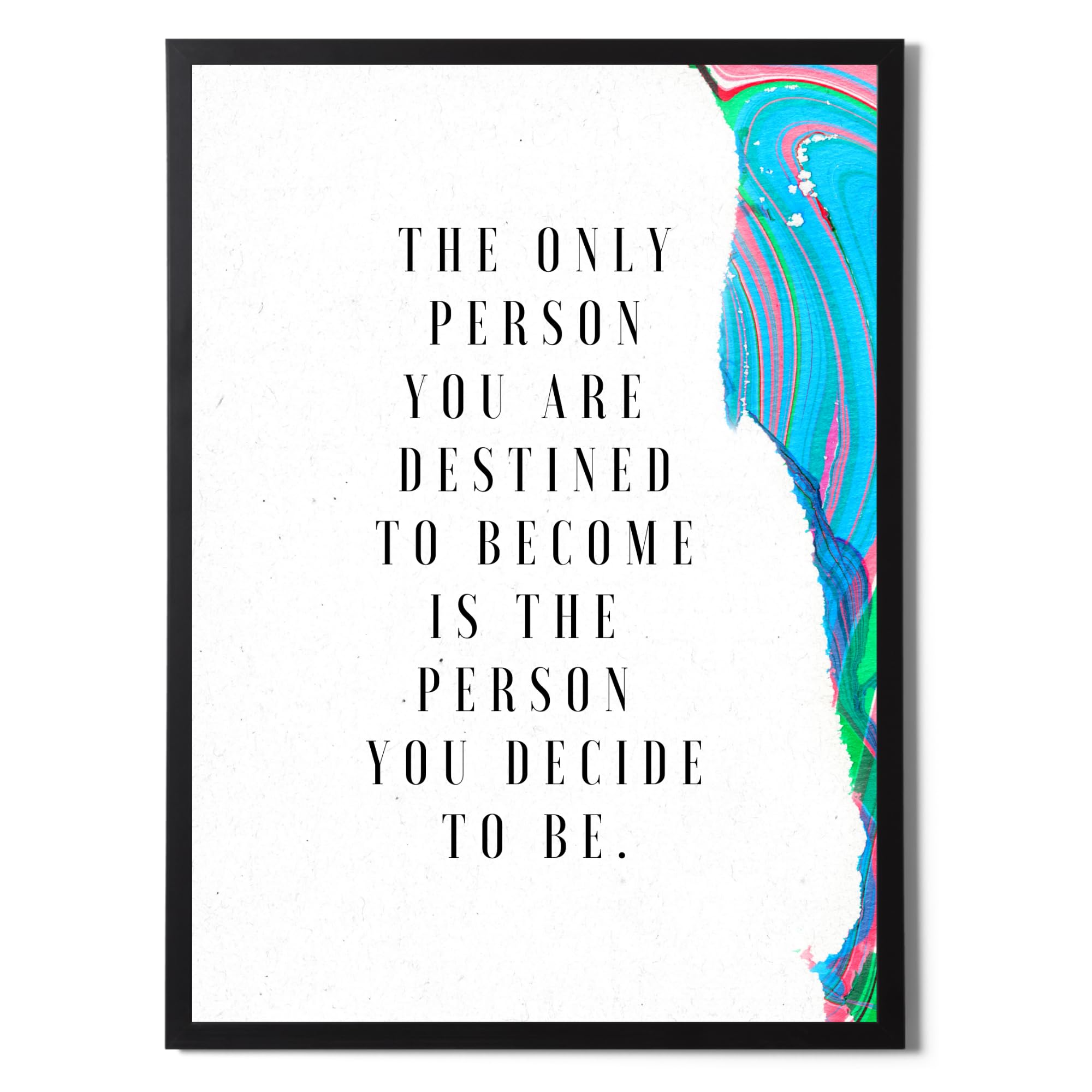 State Media Vision Empowering Womans Self Care Print - Modern Inspirational Home Decor in a Variety of Sizes (The Only Person A3 Print Only)