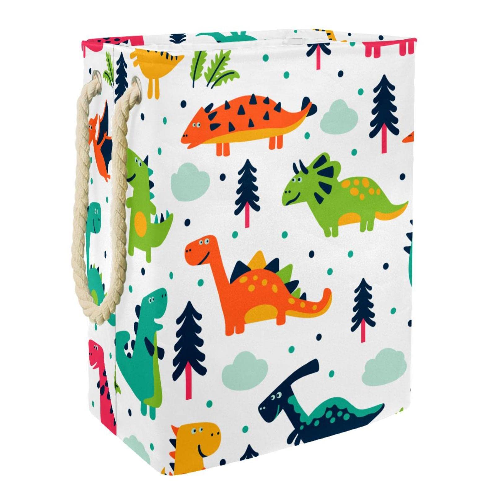 Panier à linge imperméable dinosaure pour chambre enfant avec poignées