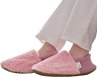 [LADONNA] ラドンナ レンジですぐにホッカホカ ジェル湯たんぽ ポケット付きウォームスリッパ (モーヴピンク)