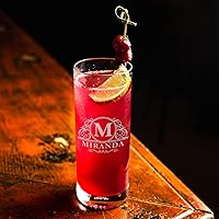 Vista 4 de Vasos de beber personalizados con bloque inicial de 10 onzas, parte inferior verde grabada con texto personalizado, regalo de cumpleaños