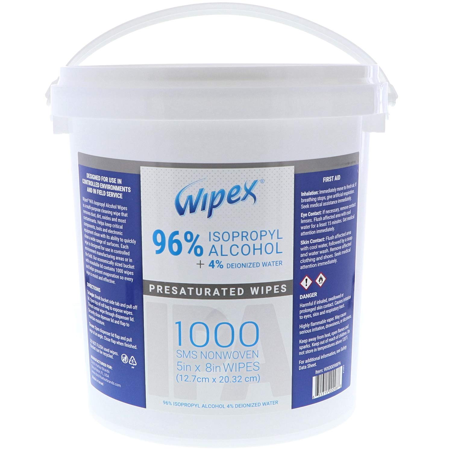 Buy Wipex 96 Isopropyl Alcohol (IPA) Clean Room & Lab Wipes,1000 ct