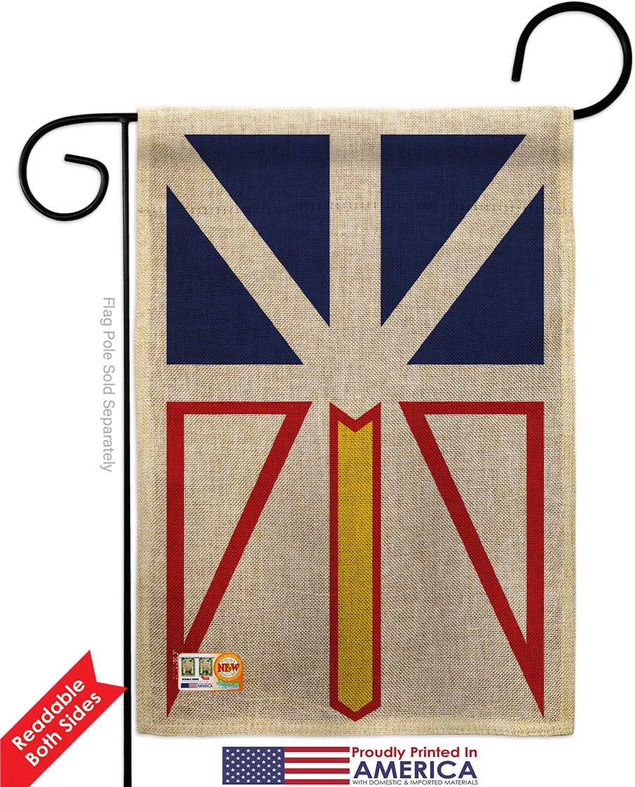 Newfoundland Burlap Garden Flag Regional Canada Provinces Canadian Territories Region Country Particular Area Small Decorative Gift Yard House Banner Double-Sided Made In USA 13 X 18.5