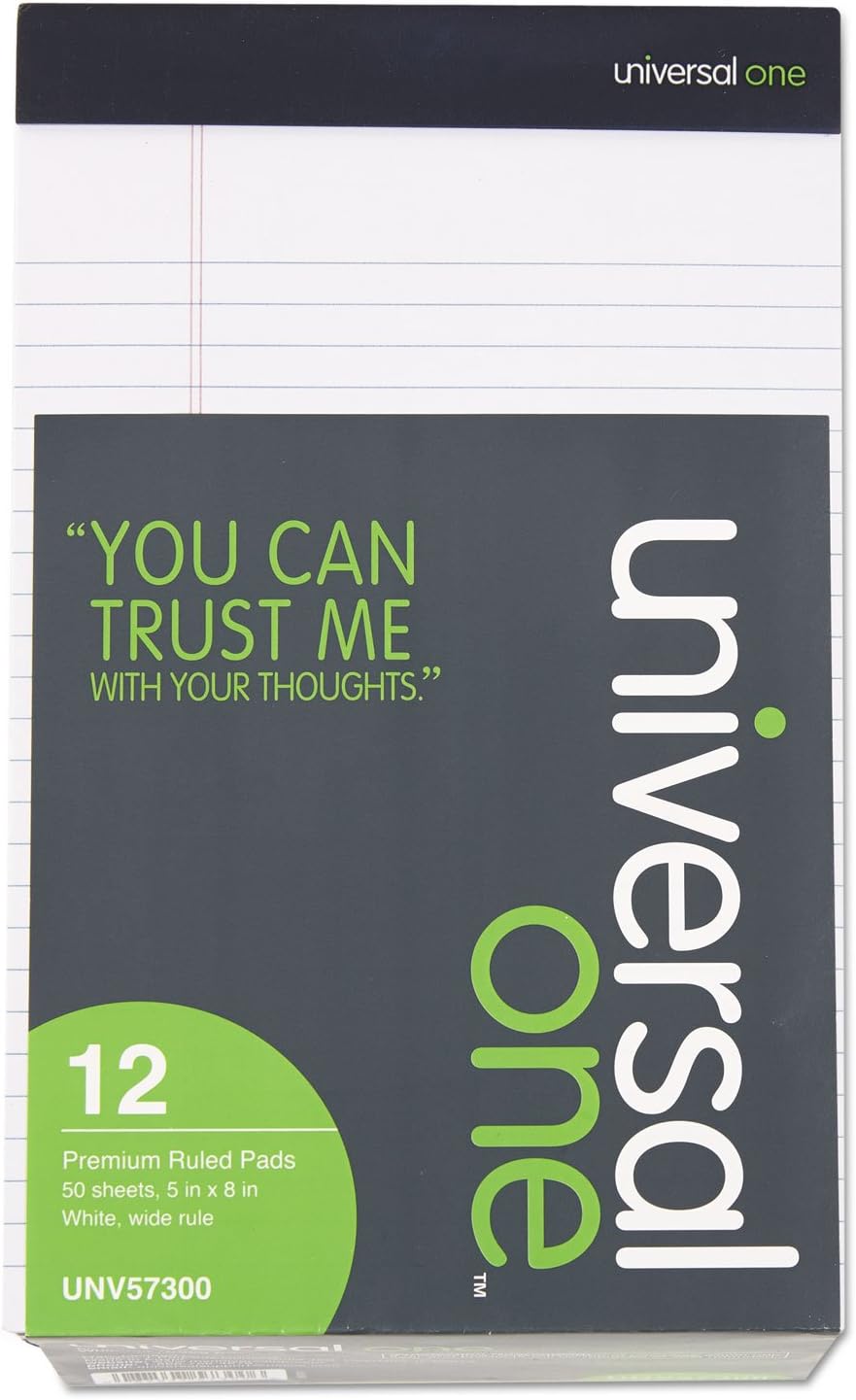 Universal Heavyweight Legal Ruled Writing Pad, 5 x 8" (57300)