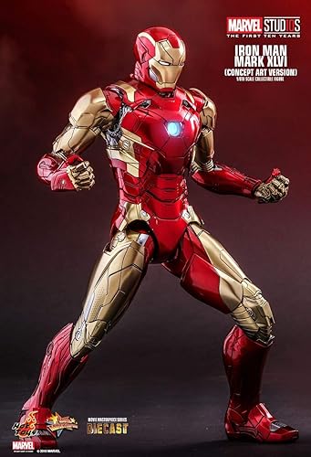 Miniatura 8 de Hot Toys Iron Man Mark XLVI Diecast (Concept Art Version) (MMS489-D25) Marvel Studios: Los primeros diez años figura coleccionable a escala 1/6