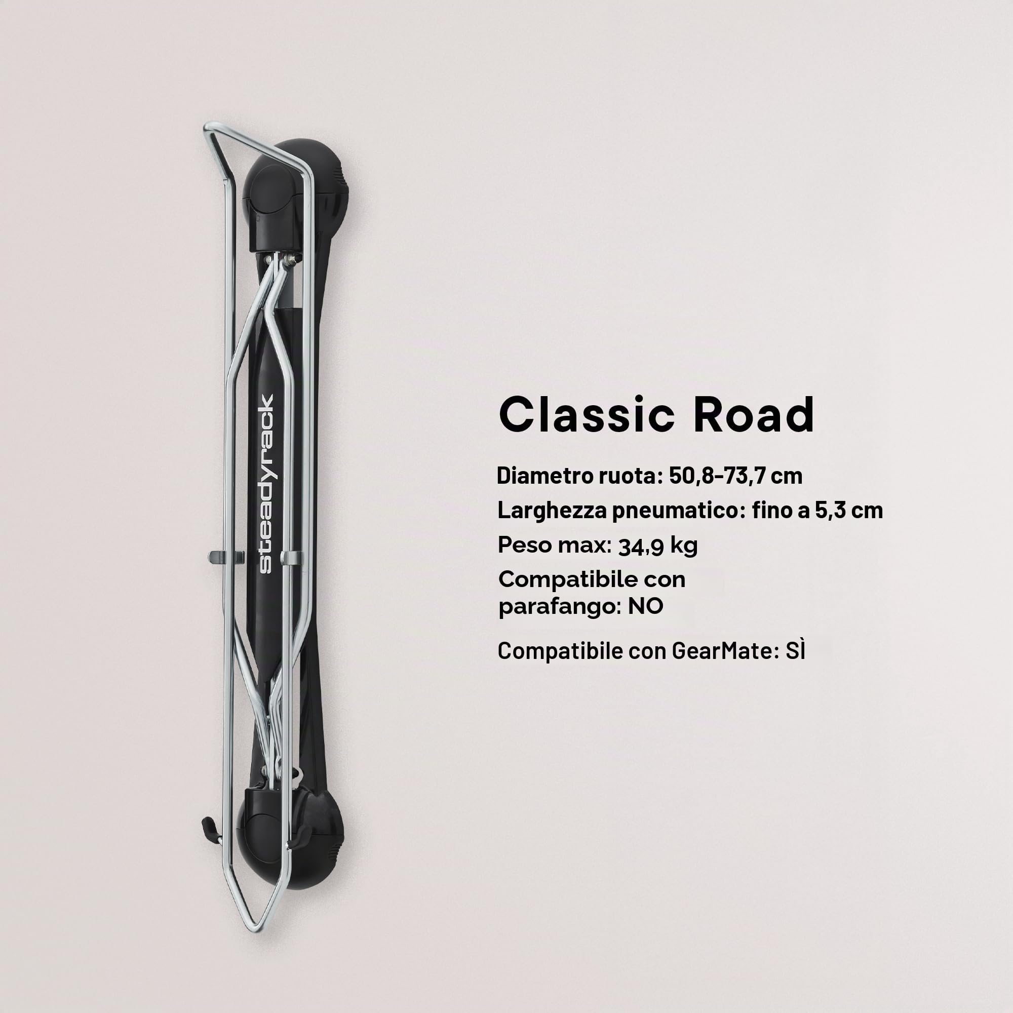 Steadyrack Porta Bici da Muro - Portabici da Classico - Una Soluzione per Casa, Garage o Bike Park