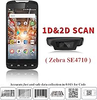 Vista 3 de Android 2D escáner de código de barras computadora móvil 5" PDA resistente de mano, Android 11, CPU Octa Core, 4GB RAM/64GB ROM, Wi-Fi inalámbrico