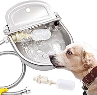 AKUATUZ Automatic Stainless Steel Dog Water Bowl Dispenser - Large Pet Waterer for Dogs, Cats, Poultry & Livestock