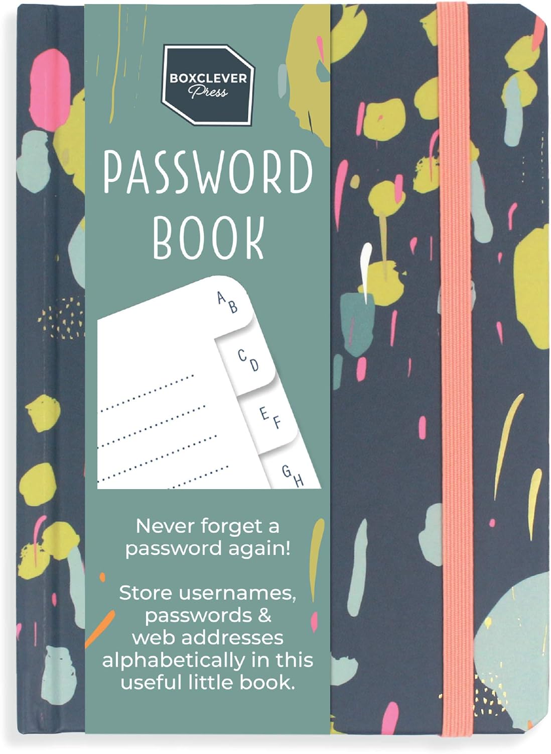 Boxclever Press Password Book with alphabetical tabs. Never forget a password again! Password keeper for all Internet Login details. Password journal for home or office - 6 x 4.5'' : Office Products