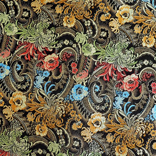 G263 - 1,7 yardas (1,5m) - Tejido brocado bordado fino - Patchwork tela Quilting costura Artesanía