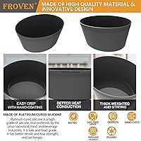 Vista 3 de Foroven - Funda de silicona para olla de cocción lenta de 6 cuartos reutilizable, antidesbordamiento, divisor de olla de cocción ovalada