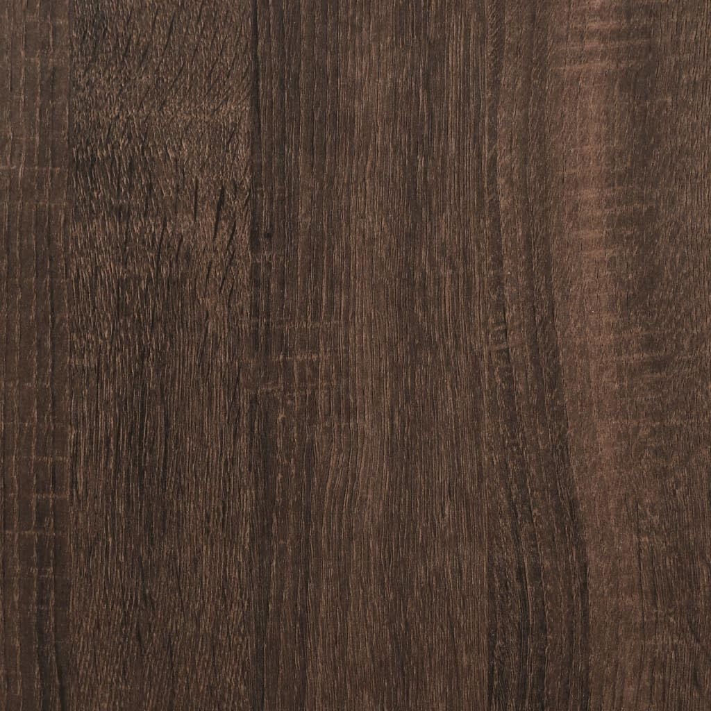 Brokky Armadietto con Ruote Rovere Marrone 60x48x81 cm in Truciolato-Carrello Porta Stampante,Mobiletto con Ruote,Supporto per Stampante in Legno,Classificatore per Documenti per Studio,Ufficio