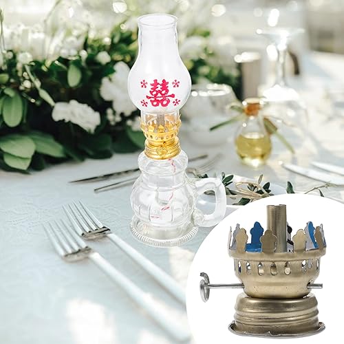 Miniatura 8 de Beaupretty Lámpara de aceite de aceite de la lámpara quemador 3 unids queroseno mecha quemador aceite reemplazo piezas de queroseno para candelabros