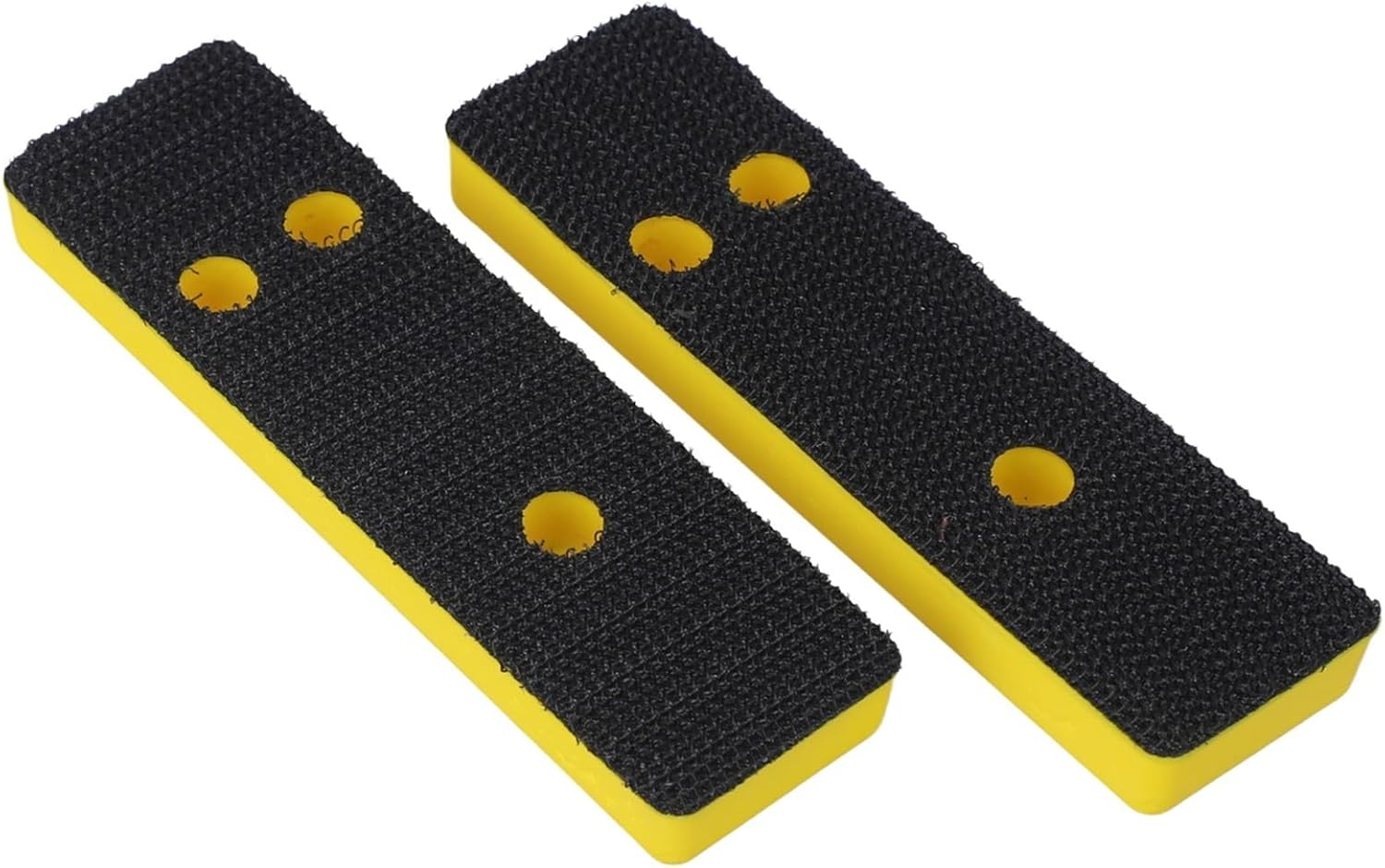 2 Pack Rectangular Sanding Pads 30x100mm with 5-Hole and Backing for Polishing, Chamfering and Grinding on Metal, Wood, Plastic, Glass and Stone Surfacess(30x100mm 2PCS)