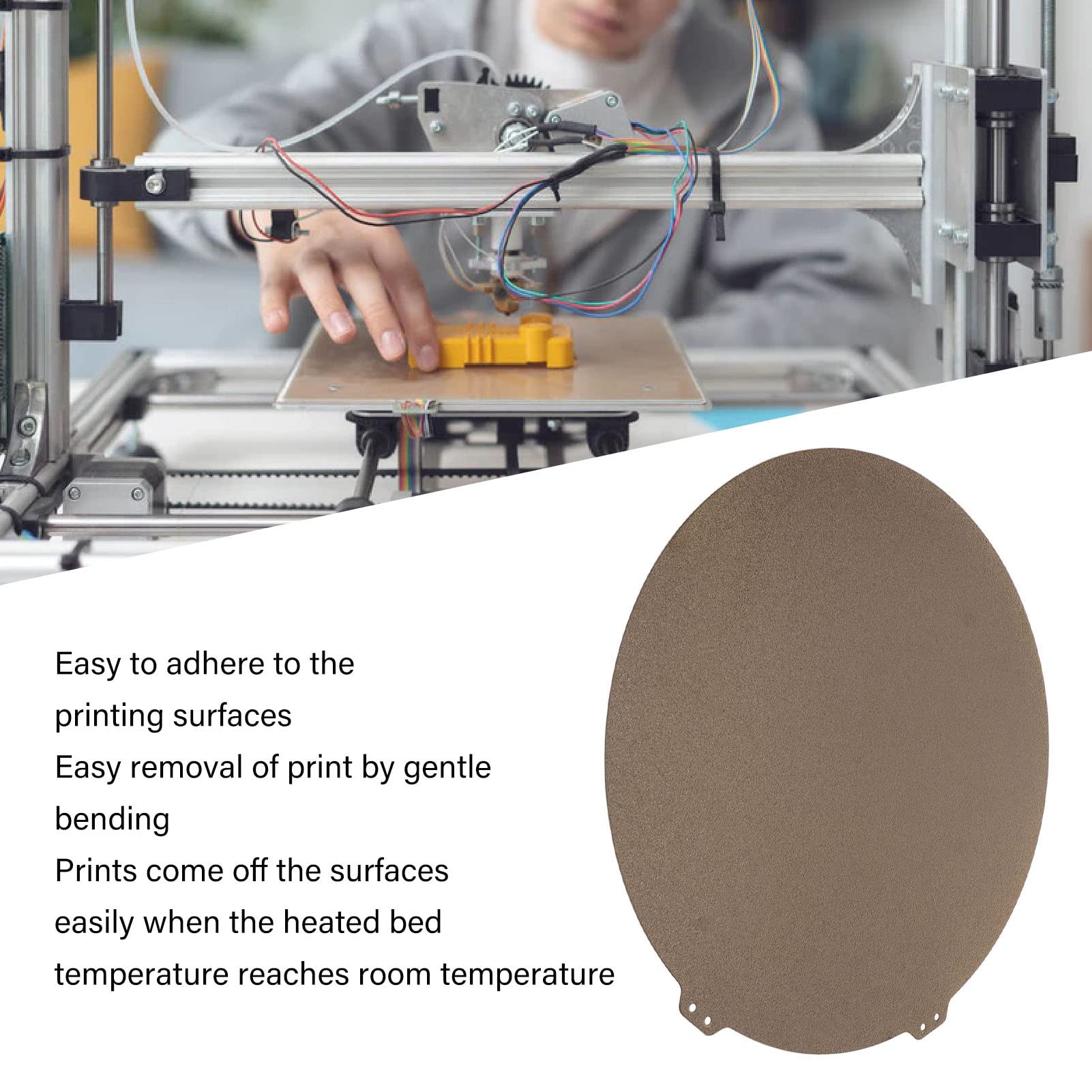 Plaque De Construction Imprimante 3D Double Face 270x270 Mm - PET/PEI Givré - Pour FLSUN Super Racer