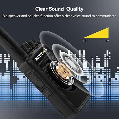 Miniatura 7 de Retevis RT68H Radio de 2 vías de largo alcance (paquete de 10) con cargador de 10 vías, walkie talkies recargables para adultos, carga más fácil,
