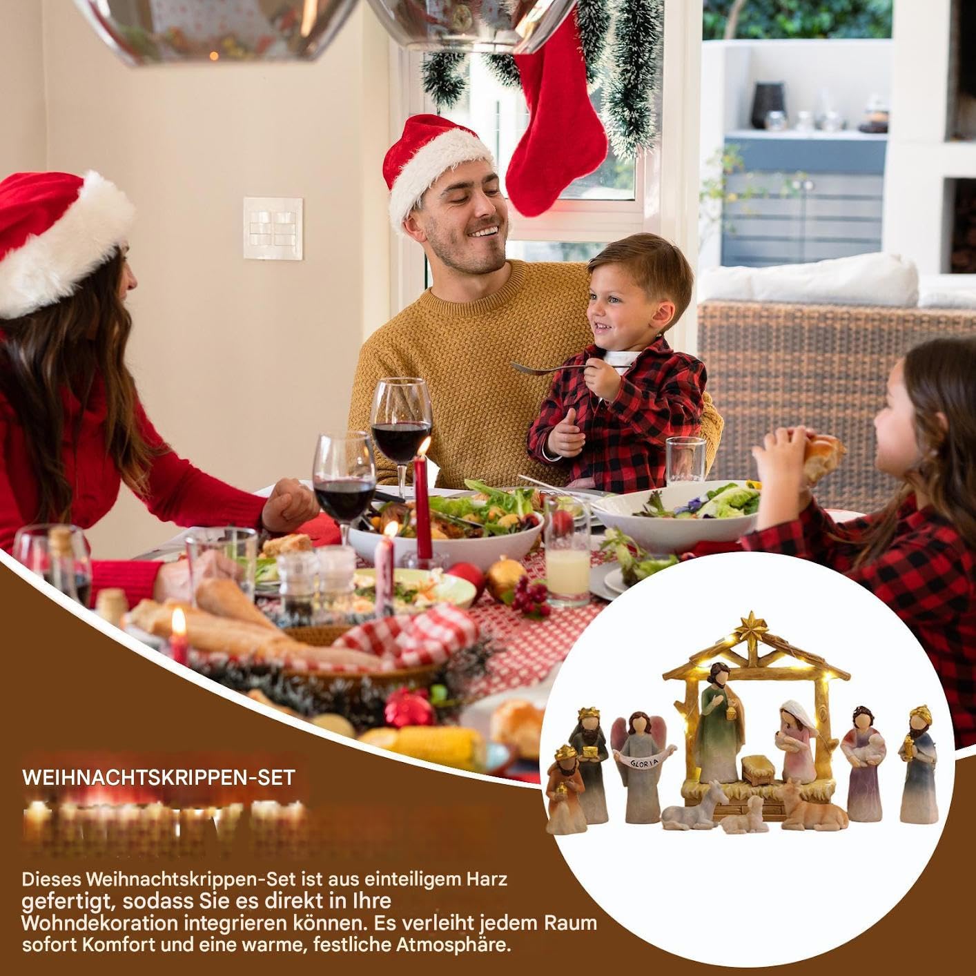 Crèche Intérieure De Noël Déco Maison Saisonnière Et Fête
