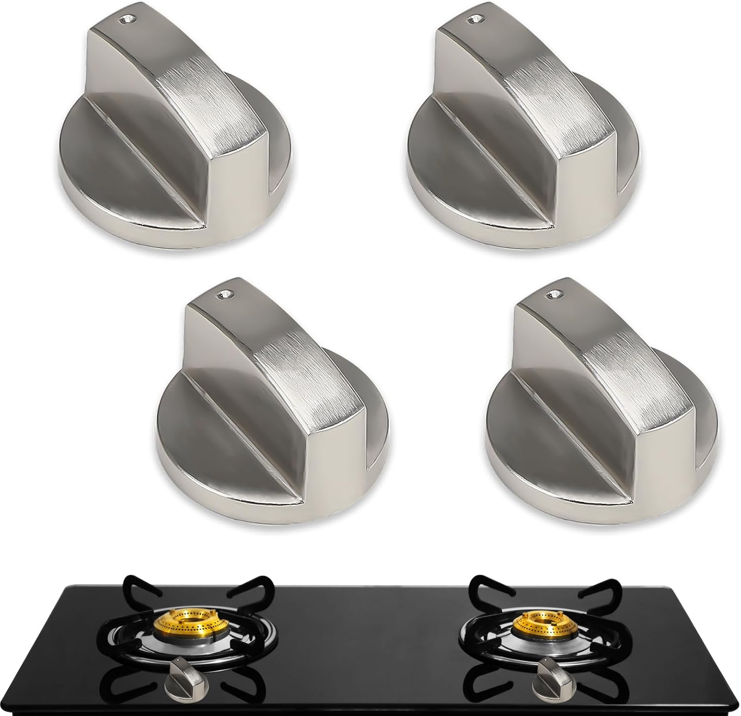 Gas Stove Cooker Control Knobs Replacement, 4 Pcs Universal Surface Gas