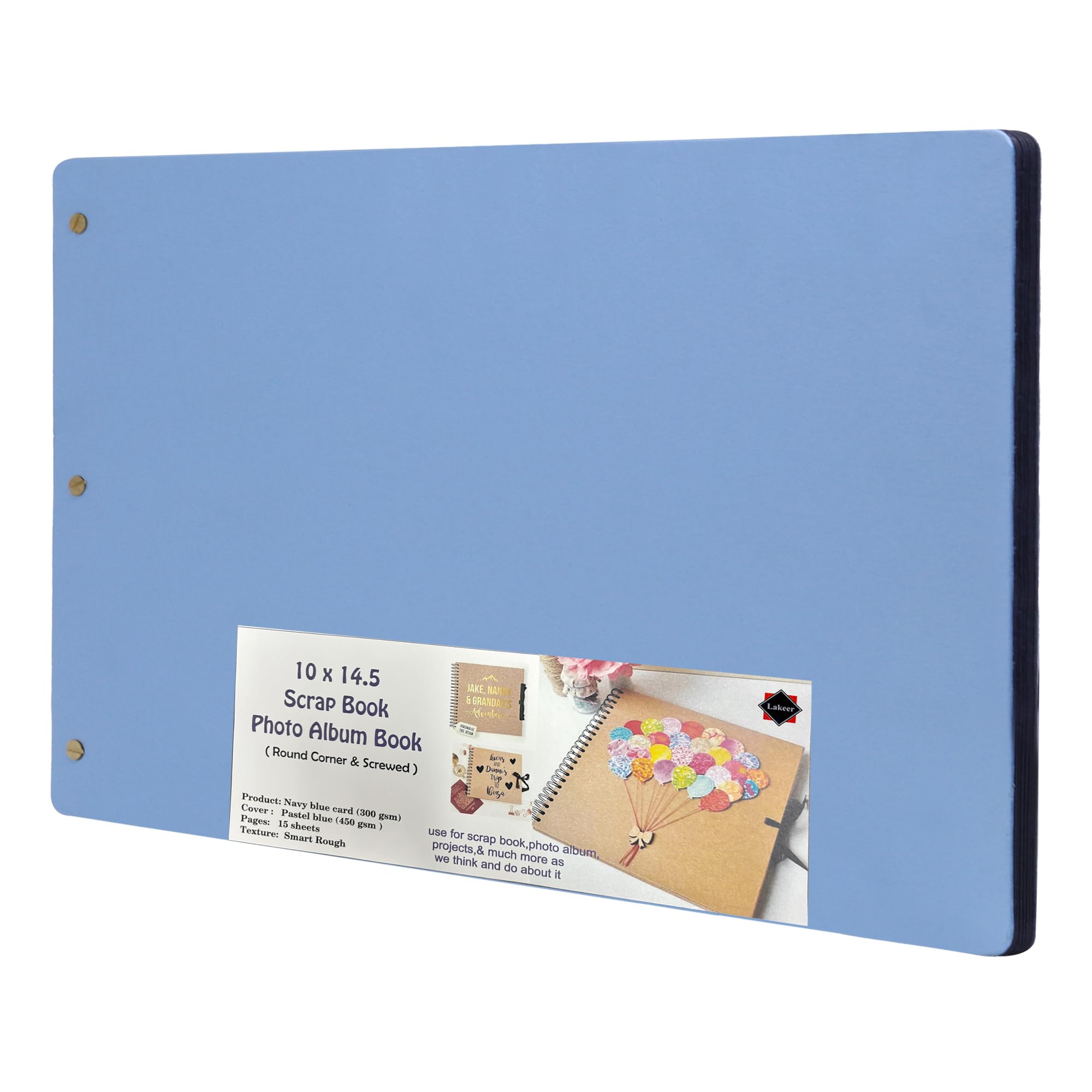Lakeer 14.5 x 10 Inch DIY Scrapbook-Photo Album | 15 Sheets (30 Pages)-300 GSM Thick | For Photo Album, DIY Craft, Scrapbooking Activity, Sketching (Navy Blue) (B0CZDD96B6) Amazon Price History, Amazon Price Tracker