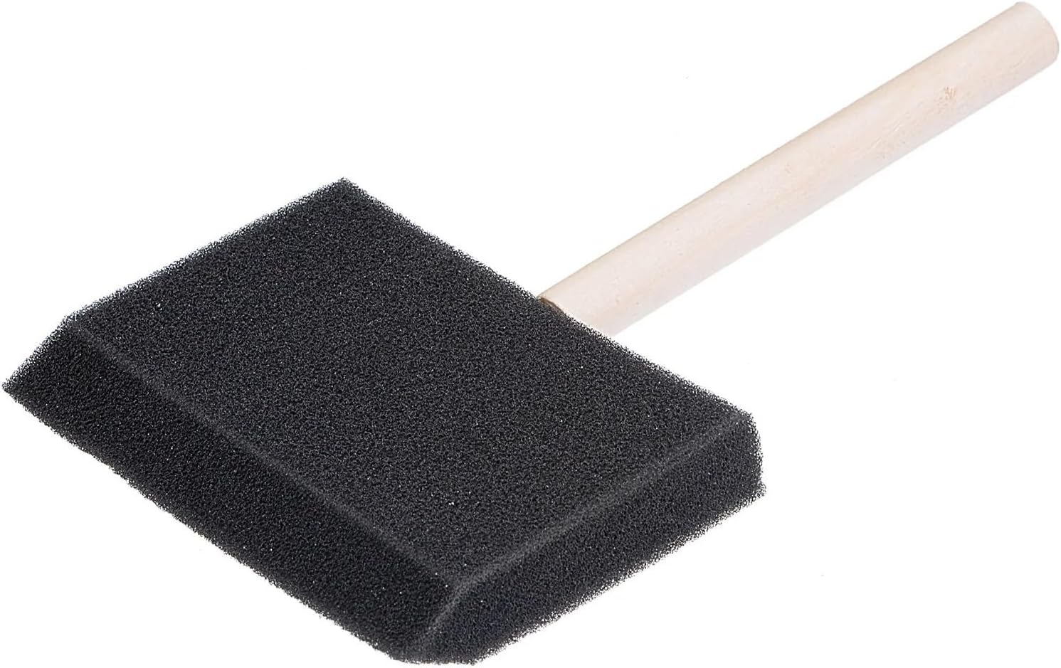 24Pcs 4 Inch Foam Paint Brushes Bevel Edge with Wood Handle Sponge Brush