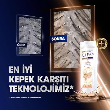 Clear Women Kil Terapisi Arınmış ve Yumuşak Saçlar Kepeğe Karşı Etkili Şampuan 350 ml