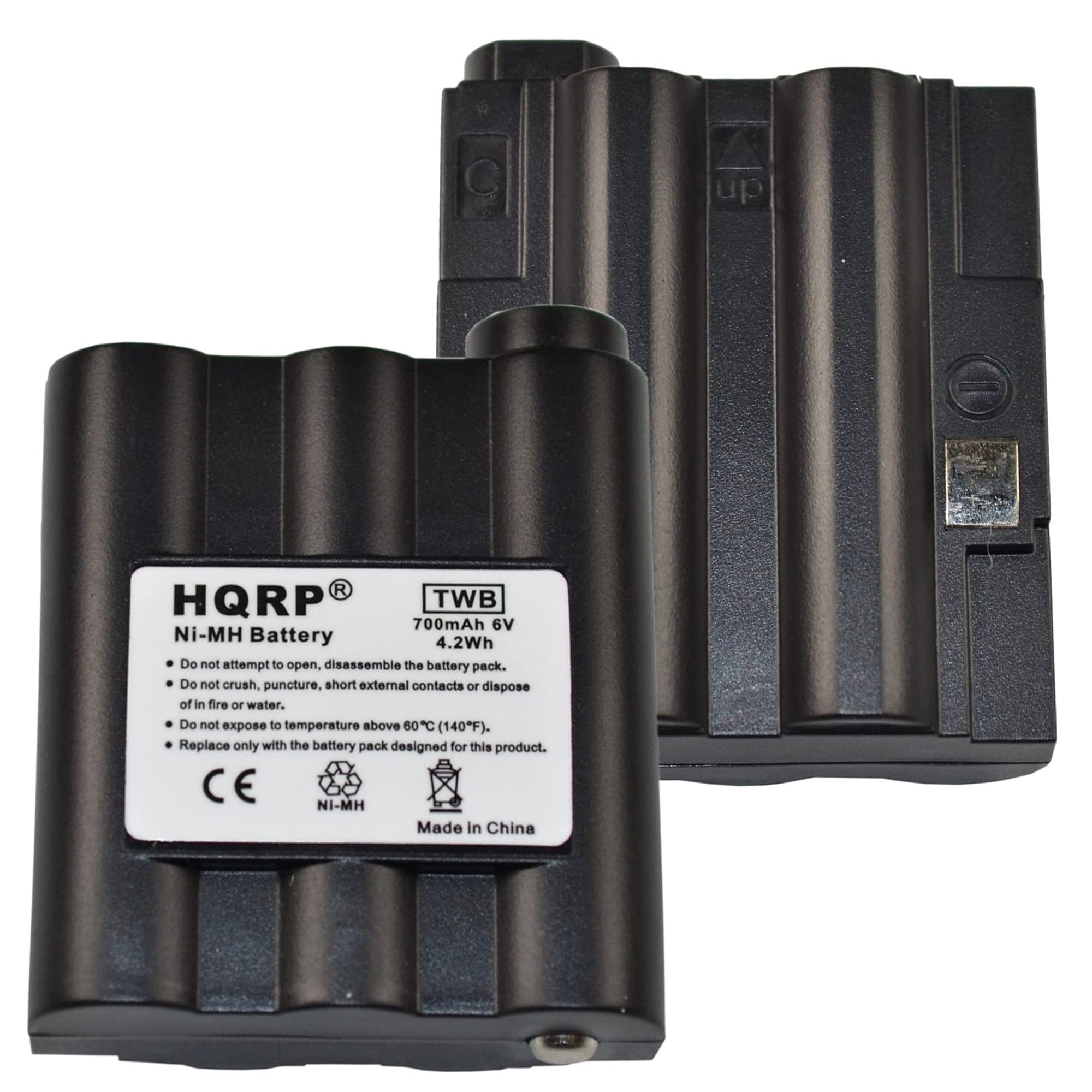 HQRP 6V 700mAh Rechargeable Battery For Midland GXT Series Two-Way Radios