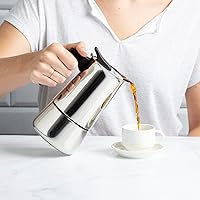 Vista 7 de Primula cafetera de acero inoxidable, Acero inoxidable