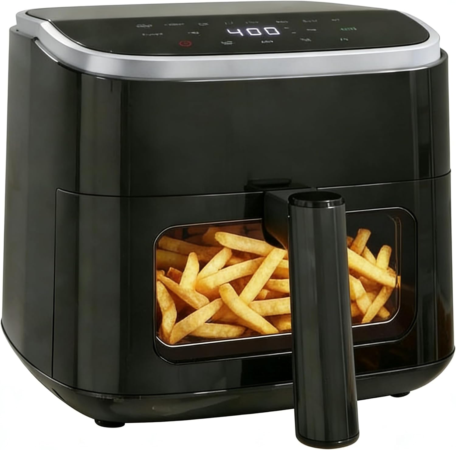 HealSmart 3.17 Qt Compact Air Fryer, 8-in-1 Digital Small AirFryer with 400°F, Nonstick Dishwasher-Safe Basket, Auto Shutoff, Overheat Protection, for Quick Healthy Meals, Red