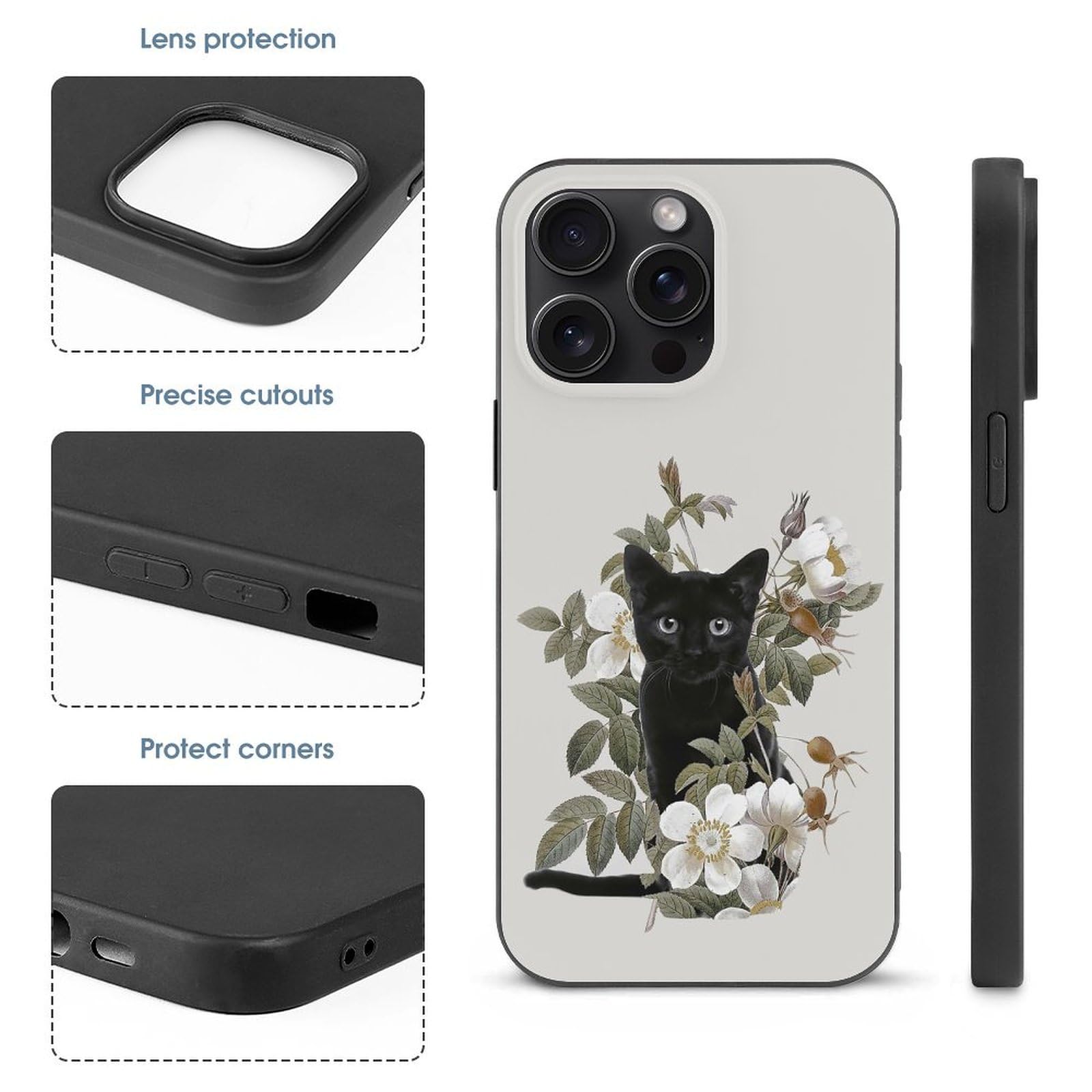 値下げUrban Sophistication猫耳iPhoneケース15Pro Urban Sophistication 猫耳iPhone15ケース 黒 値下げUrban