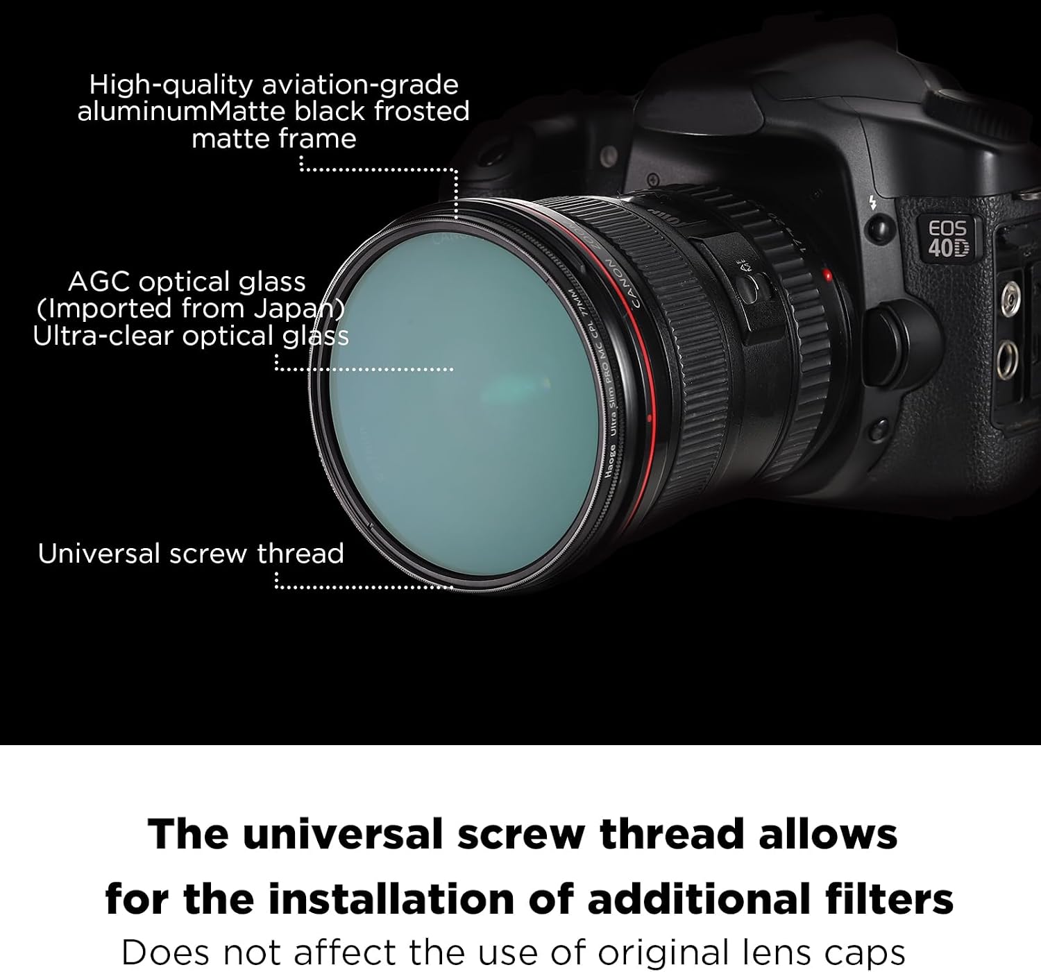 Haoge 37mm MC CPL Multicoated Circular Polarizer Polarizing Lens Filter for Canon Nikon Sony Minolta Pentax Olympus Panasonic Leica Zeiss Tamron Digital Camera DSLR Lens