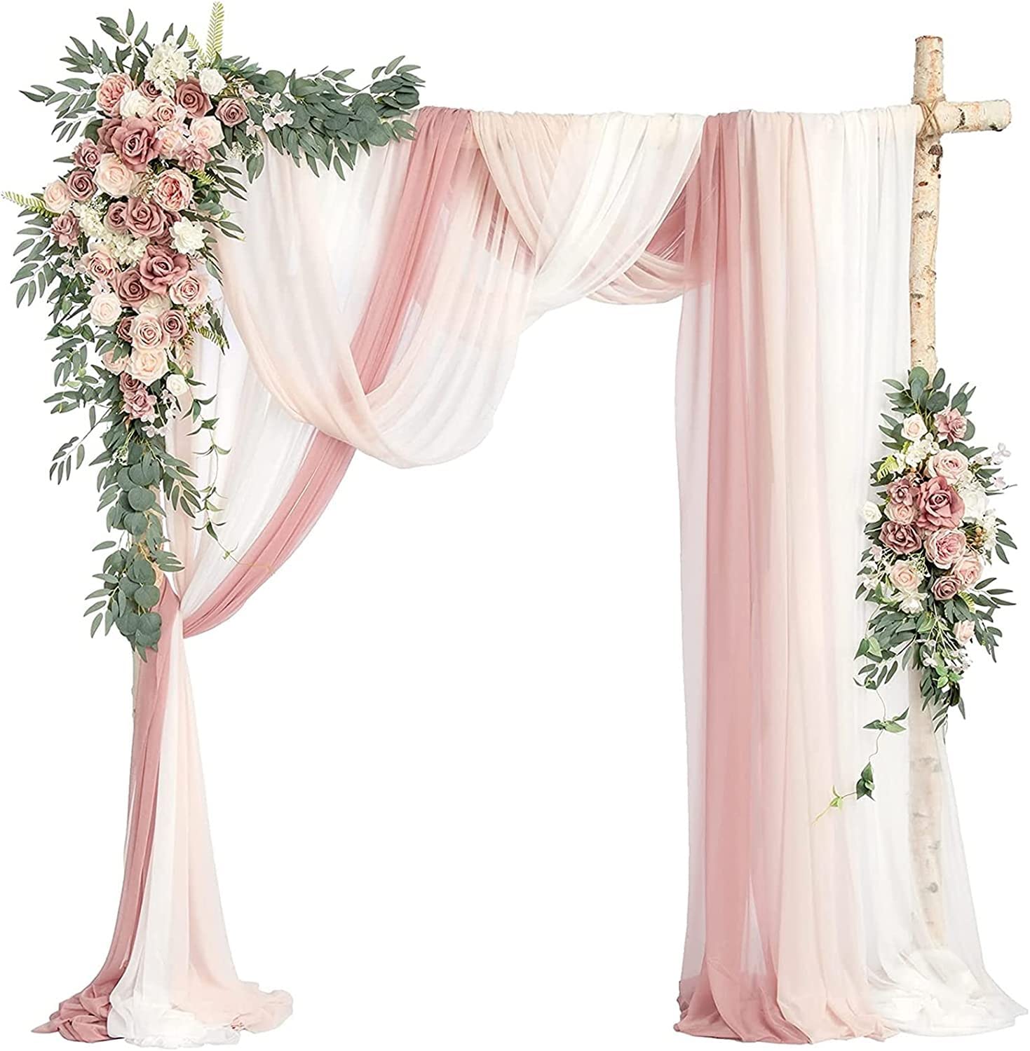 Draperie de plafond en mousseline de soie décorative rose Pink C
