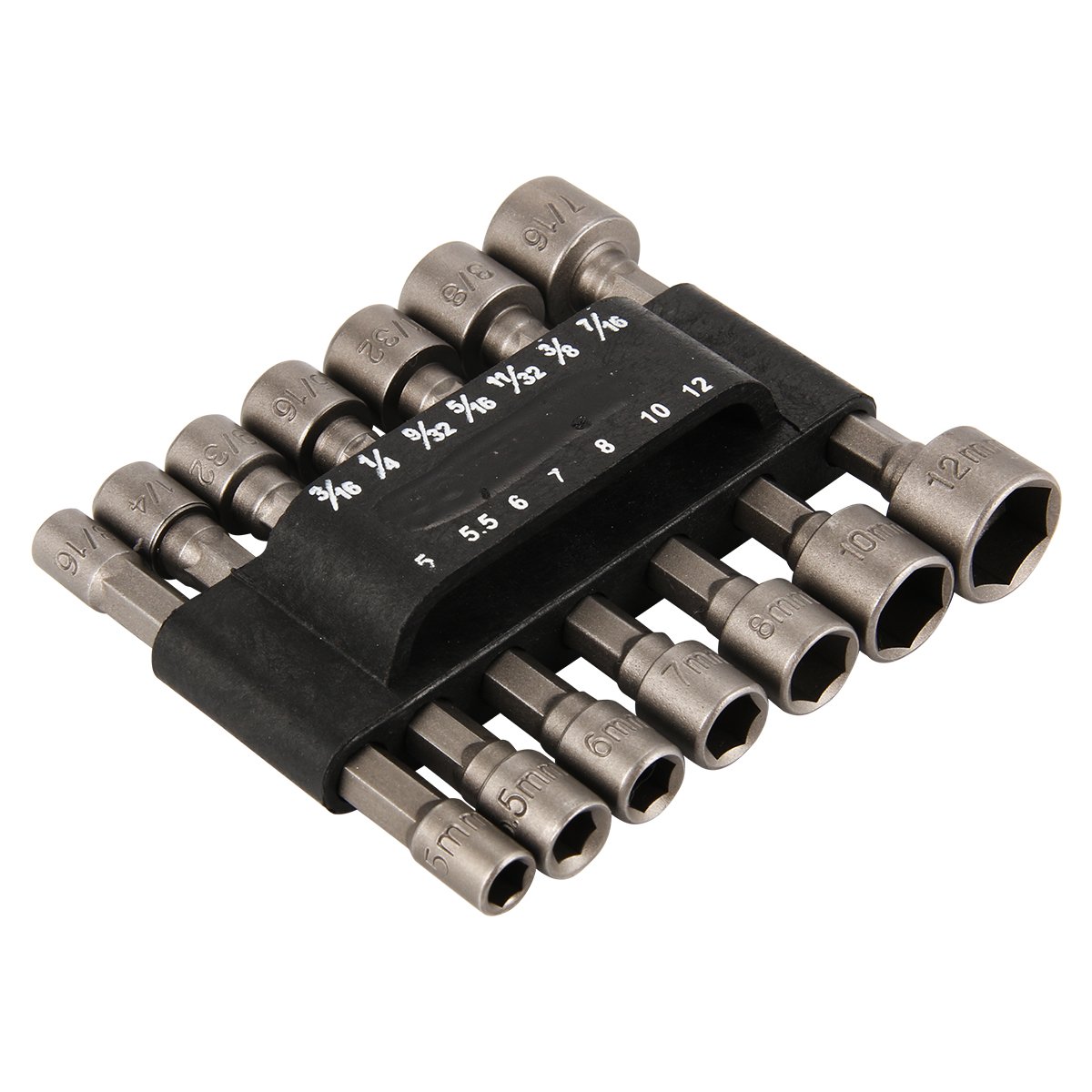 BOEN 20-teiliges Power Nuts Bit Set – Metrisch & SAE, 1/4" Sechskantschaft, Chrom-Vanadium-Stahl