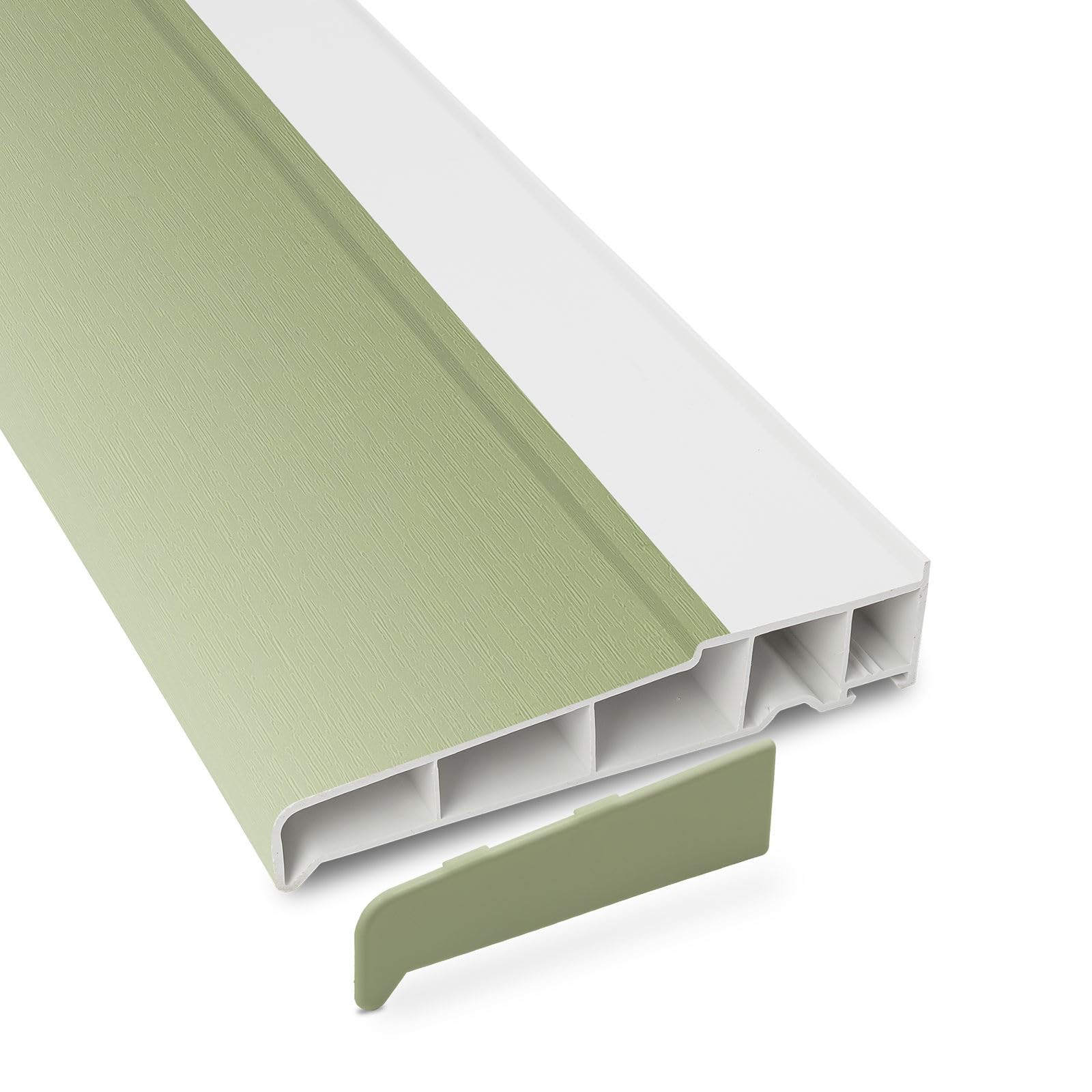 Truly Pvc Limited Chartwell Green / White 150Mm Profile 22 Window Sill (With End Caps) - Chartwell Green/White, 2.5M