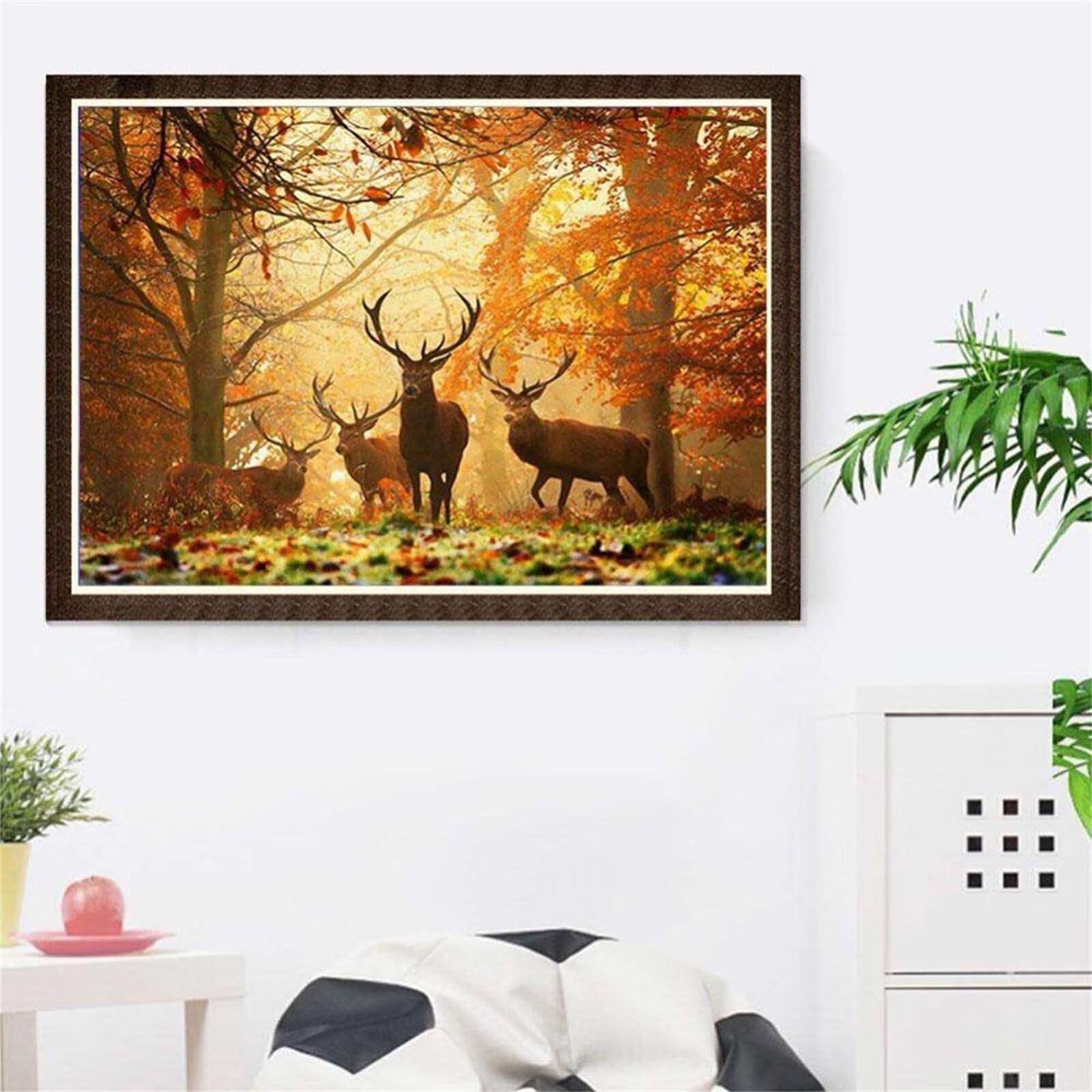 Broderie Diamant Cerfs de la forêt 80x120cm - Peinture Diamant 5D Kit Complet