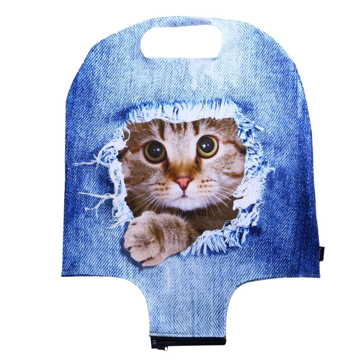 COLLBATH 2 Stück Kofferhüllen Mit Tier-Design Dehnbar Mit Katzen-Print Für 18-20 Zoll Große Taschen