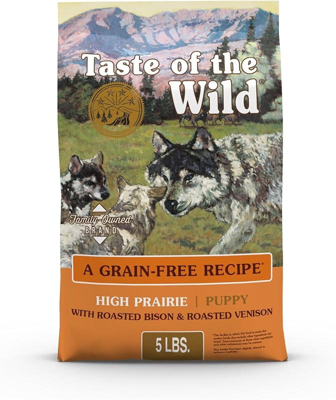 Ração Seca para Filhotes Taste of the Wild High Prairie com Bisão e Veado Assados, 2,27 kg