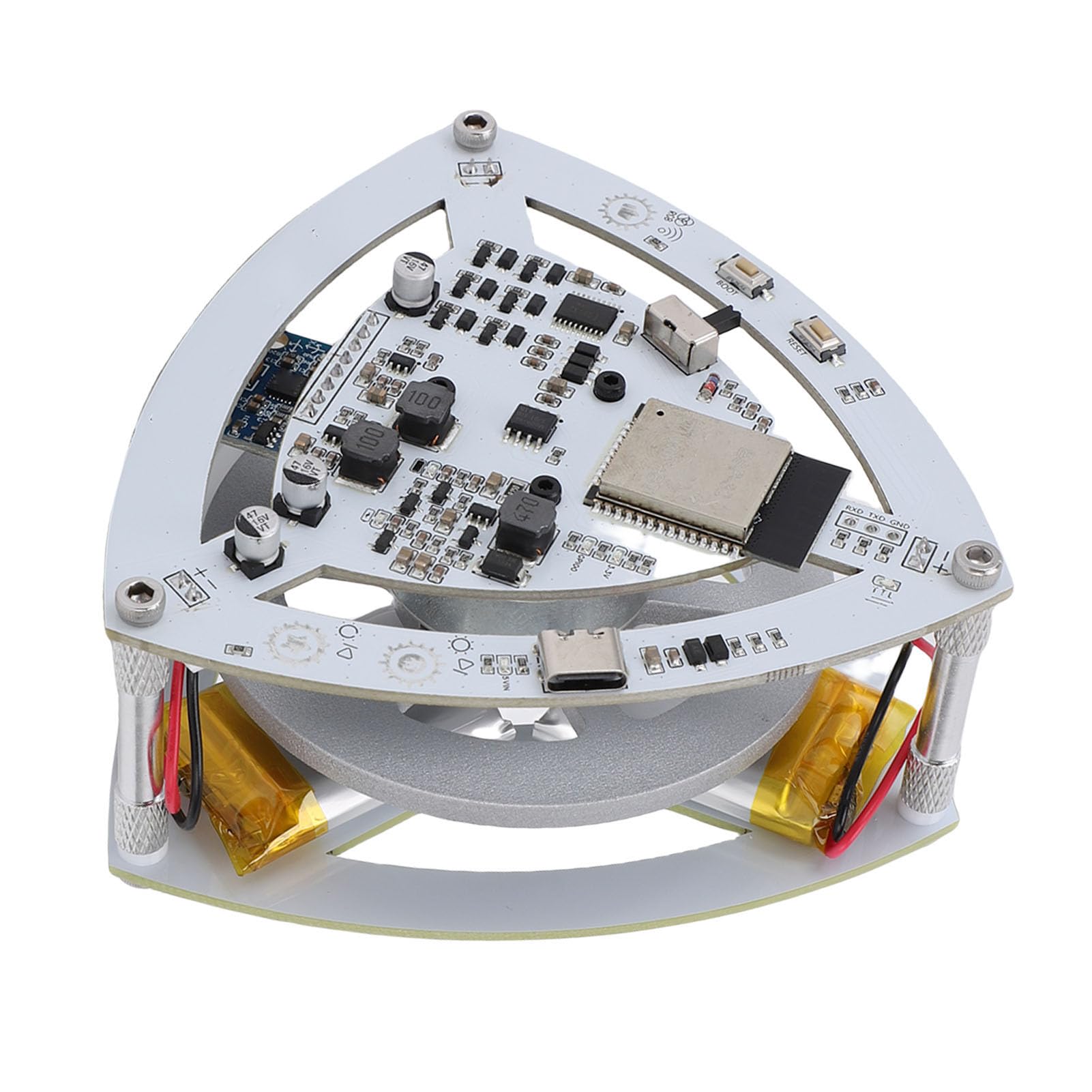 Eujgoov Giocattolo Triangolare Autobilanciante ABS, Giocattolo Educativo per Esperimenti di Fisica, Alimentato a Batteria, con Luci a LED Ed Equilibrio Che Sfida la gravità, per Bambini