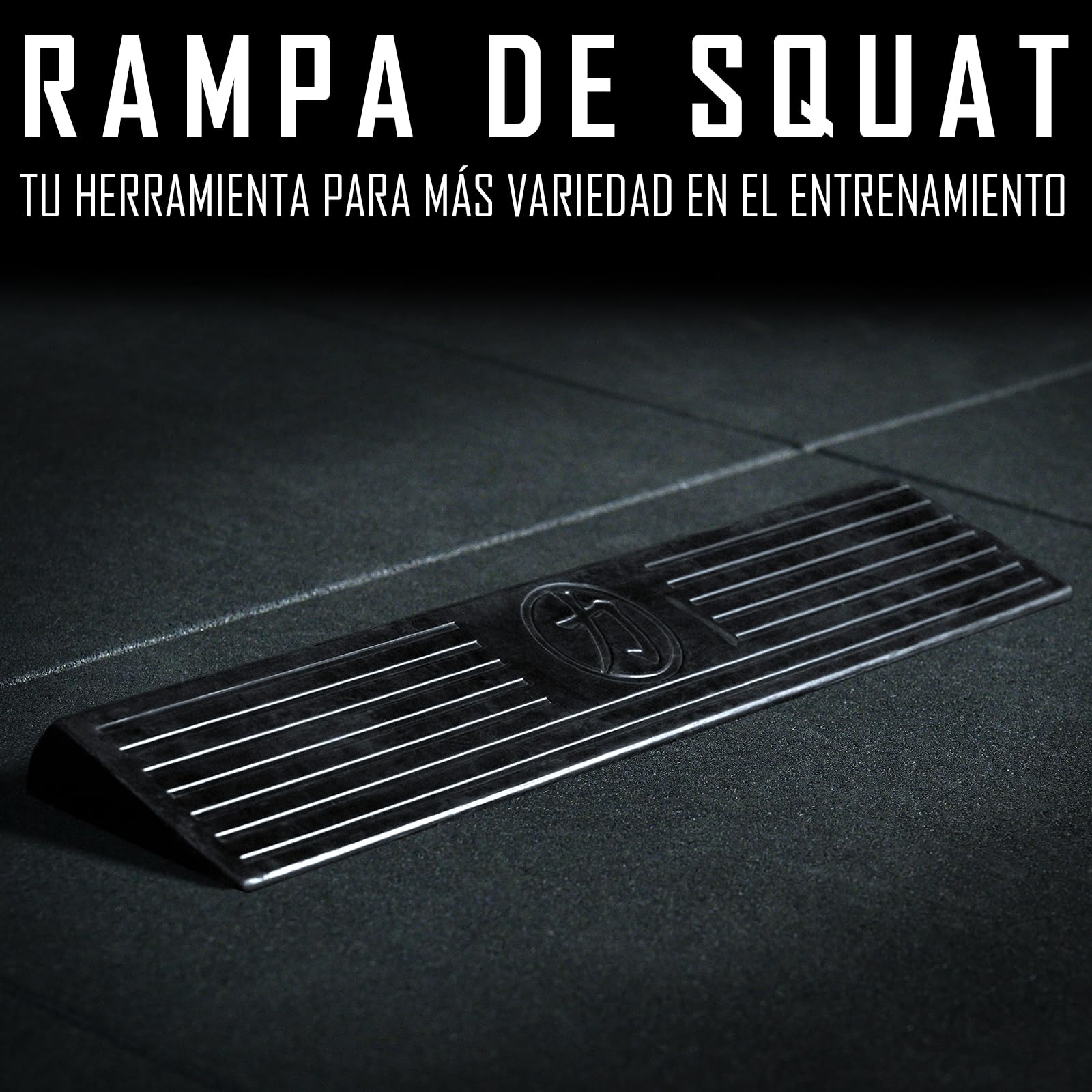 Strength Shop Bloque de cuña Sentadillas con Guía de Posición, Caucho Sólido (4kg), Cuña Antideslizante para Mayor Movilidad, Ideal como para Slant Board, estirador de pantorrillas & Co.