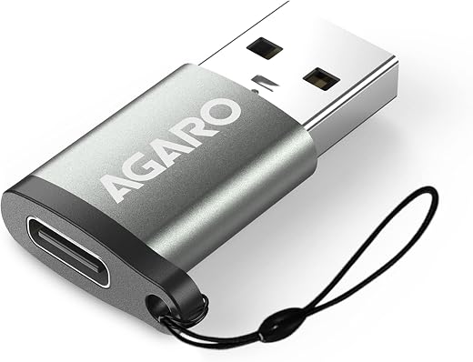 AGARO USB 3.0 Type C Female to USB Male OTG Adapter, 5 Gbps High-Speed Data Transfer, Compatible with Laptops, Tablets, Sm...