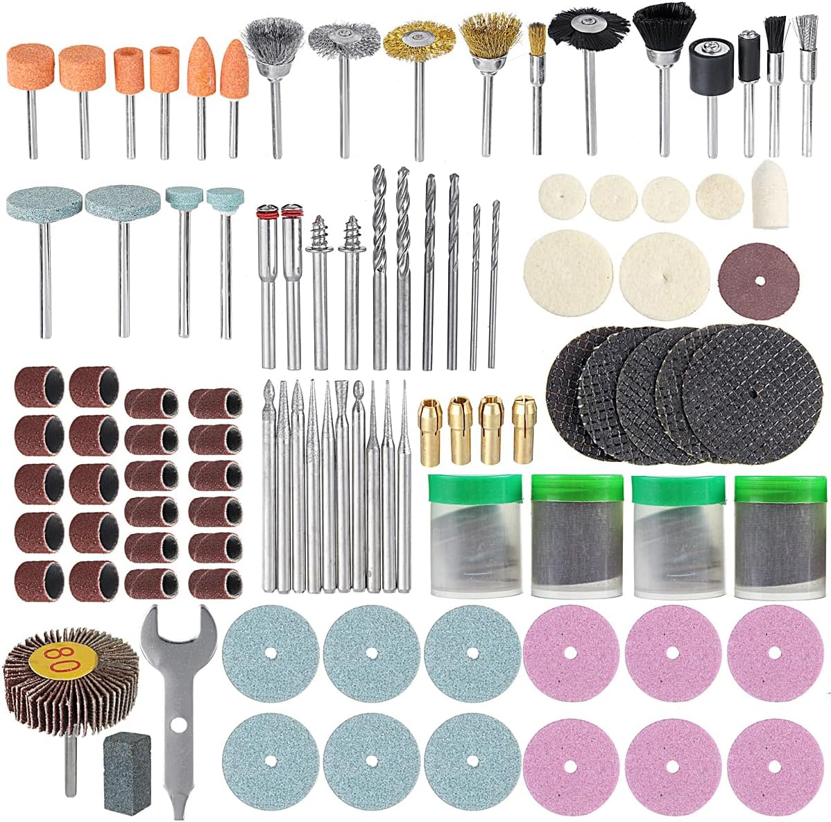 Tool Parts For Abrasives Accessories Abrasive Tools Wood Metal Engraving Electric Rotary Tool Accessory for Bit Set (161PCS)