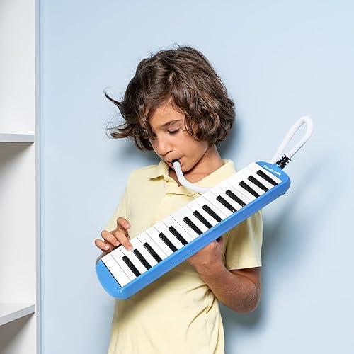 Vista 65 de Soulmate Instrumento melódico de 32 teclas para niños, teclado de piano de aire, melódica soprano con tubos largos suaves, boquillas cortas y bolsa