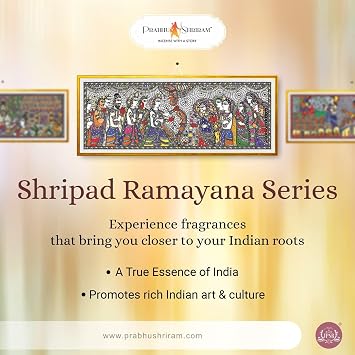 Prabhu Shriram Shripad Ramayan Series Divine Gift Box with 5 Divine Fragrances Organic Incense Sticks Luxury Gift Box Set of 5 BY RAMALAYA