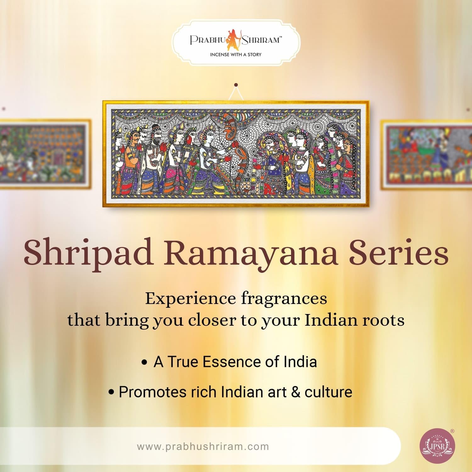 JPSR Prabhu Shriram Divine Shripad Ramayana Luxury Incense Stick Gift Box – Award-Winning, Natural Fragrance Inspired by The Epic Ramayana | Pack of 5 3