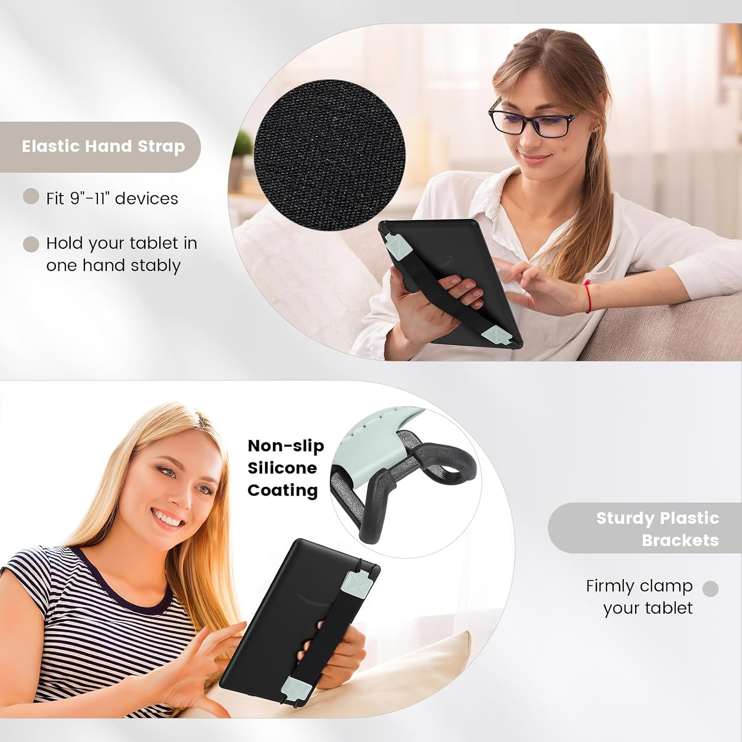 MoKo Security Hand-Strap for 9-11 Inch Tablets, Light Sage image 5