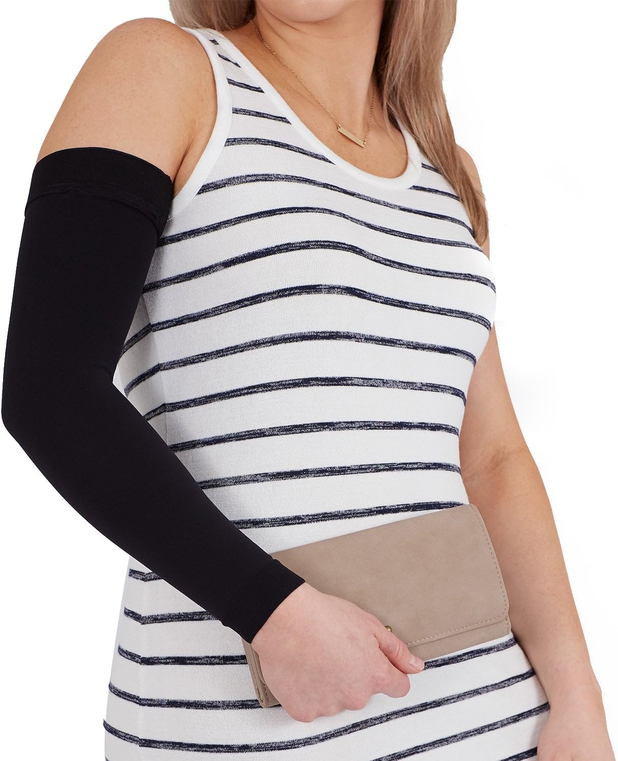 Mediven Comfort Lymphedema Armsleeve 20 30 mmHg Black IV Reg Reg CA20254