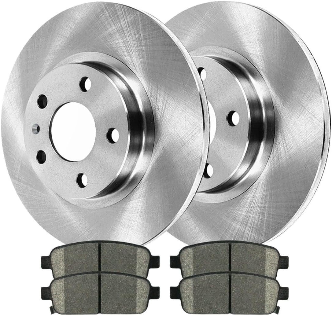 Disc Brake Rotor and Pad Set Kit Rear Side Ceramic Slotted for Buick for Chevy for Cruze Limited 2016 for Trax 2013-2017 Disc Brake Rotor and Pad Set Kit Rear Side Ceramic Slotted for Buick for Chevy for Cruze Limited 2016 for Trax 2013-2017