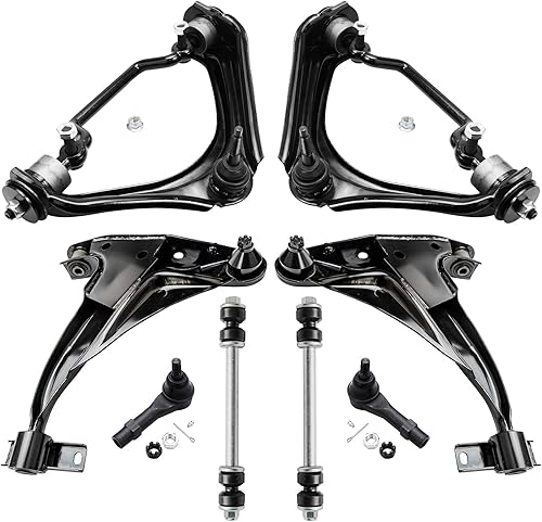 Miniatura 1296 de Detroit Axle - Kit de brazos de control de extremo delantero RWD para Dodge Ram 03-06 2500 3500, 2 brazos de control superior con rótula 2 varillas