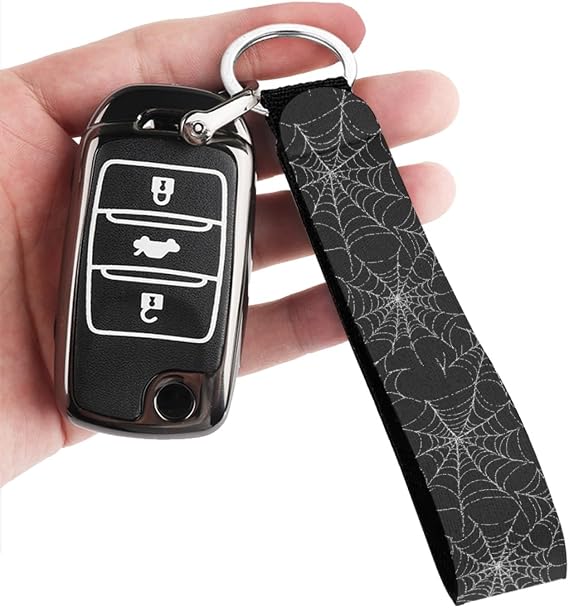 GIFTPUZZ Wristlet Keychain Neoprene Hand Wrist Lanyard Keyring Key Chains Metal Rings Clip Keys Holder for Women Men Kids